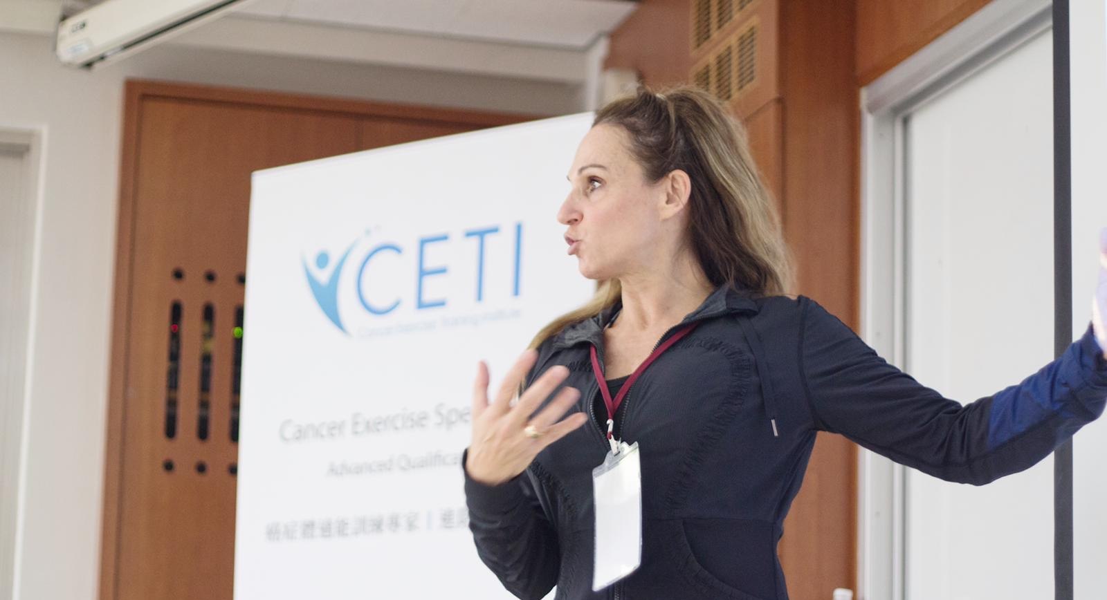 Andrea Leonard teaching a CETI Advanced Qualification workshop to a room of practitioners